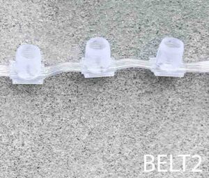 Belt2-Qty-3 pieces- Clear belt lighting with 4" spacing- 44', 21' and 5' piece available.