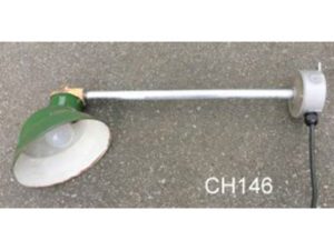 CH146 - Qty-4.  8″ green china hat,  2′ out.  c/w wp box and cord