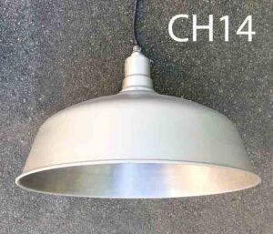 CH14 - Qty-2.  22″ D silver china hat c/w cord