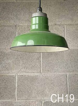 CH19-Qty-1.  Green 12″D  china hat c/w cord