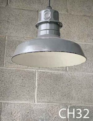 CH32-Qty-29.  Grey 14" D china hat c/w cord.