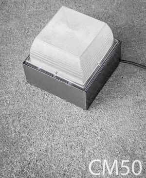 CM50-Qty-3. Brown surface mount with plastic lens and cord. 9" x 9" x 8"H