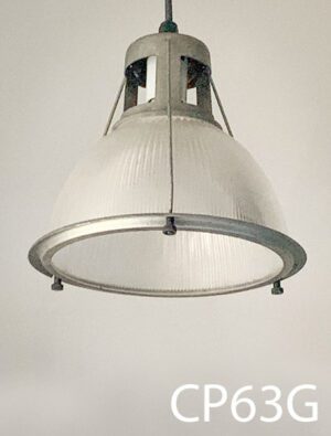 CP63G-Qty-20.  Metal with 14"D glass reflector. Mogul base c/w 15′ cord. Same light as CP63 with different reflector.