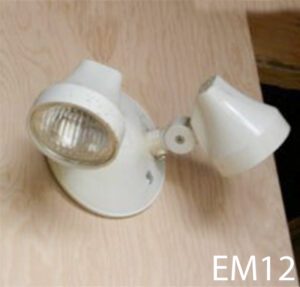 EM12-Qty-14. Beige double emergency head 12 volt