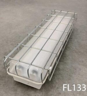 FL133-Qty-12.  2′ white vapour tight fluorescent double T8 c/w cord. Cages available. Led package available.