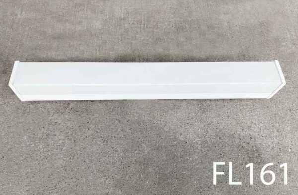 FL161-Qty-2. White 3' fluorescent with wrap cover, 24 Volt hybrid Leds are installed and c/w wire lead. 36 1/2" x 4" x 4".
