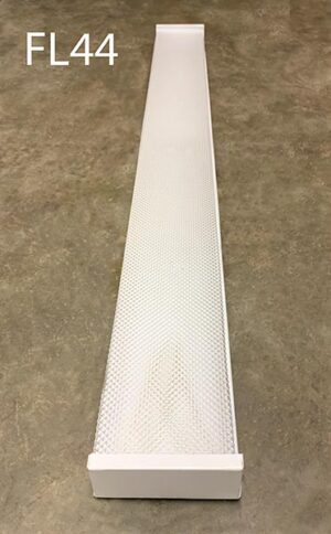 FL44 - Qty-17.  LED’s hybrid in  White 4′ with wrap lense  5″ x 48″