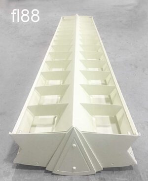 FL88-Qty-31. Beige vintage art deco fluorescent 2 lamp T12 c/w cord. Led package available.