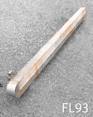 FL93-Qty-16. Grey aged 4’ fluorescent with wrap lens that has 12 volt tungsten Led’s installed, c/w cord.