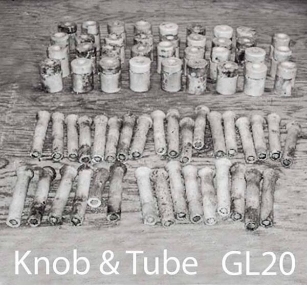 GL20-Qty-100. Knobs- Single or double wire.  -GL21-Qty 50. Knobs- Single wire.  - GL22-Qty-80.  Tubes-goes through wood.  Sash cord in black and white works very well instead of actual wire.