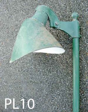 PL10-Qty-5.  Green vintage Benjamin  light fits 1 1/2in pipe. Pipe not included, c/w cord