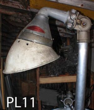 PL11 - Qty- 1.  Industrial light on adjustable base for pole mount Pipe not included.  c/w cord