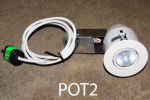 POTL02-Qty-18.  3″ white adjustable angle.  GU10 bulb