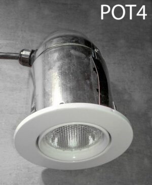 POTL04-Qty-12.  4in white pot light. Uses screw in medium bulb c/w cord