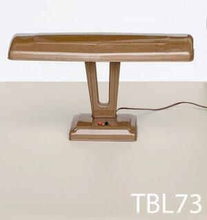 TBL73-Qty-1. Brown fluorescent vintage desk lamp c/w cord. 20"W x 12"H