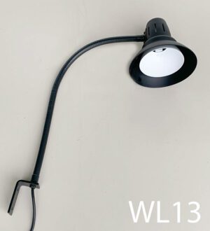 WL13-Qty-12. Black adjustable screw on light with cord. Great for shelves etc. 24" total length, medium base bulb.