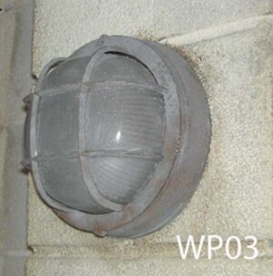 WP03-Qty-6. Light grey 8 in. wall or ceiling mount c/w cord