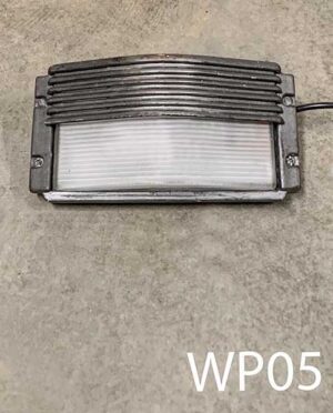 WP05-Qty-3.  Grey marine light c/ cord. 10.5"W x 5"H