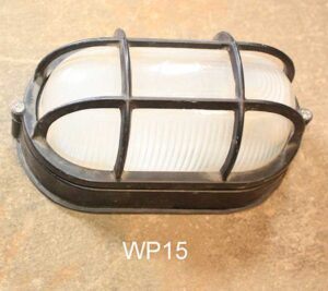 WP15-Qty-15.  Black marine light  8″ long c/w cord