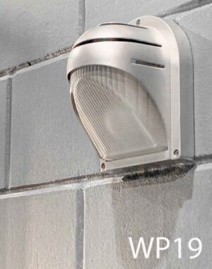 WP19 - Qty-13.  Aluminum and glass,  8 1/2″ H x 6 1/2″ W medium base regular bulb c/w cord