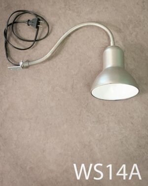 WS14A-Qty-50. Bronze incandescent screw on light with adjustable goose neck light and cord.