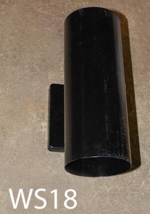 WS18-Qty-6.  Black up and down wall sconce light, 14″ x 6″ uses 2 medium base bulbs