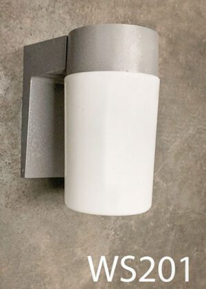 WS201-Qty-10. Aluminum with with white lens. 7” high uses medium base bulb