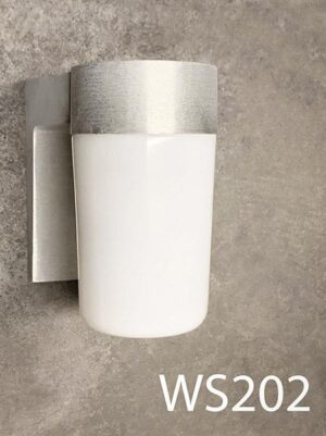 WS202-Qty-10. Grey with white cover. 7” high uses medium base bulb