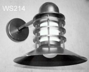 WS214-Qty-4.  12″ D black with white glass