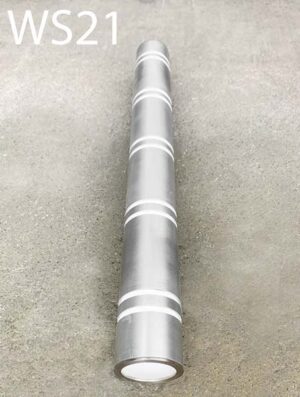 WS21-Qty-5. Stainless wall sconce with up/down lighting by hybrid 24V Leds and white slots. 38" H x 4" D