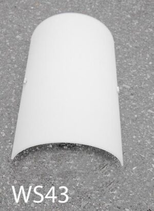 WS43-Qty-6. White glass sconce 10" x 6" use medium base bulb.