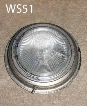 WS51-Qty-10.  Wall or ceiling metal light 6″ Diameter,  12 volt c/w switch