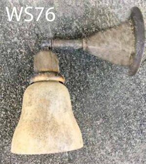 WS76-Qty-13. Aged brass and glass vintage wall sconce.