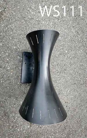 WS111-Qty-1.  Black aluminum wall sconce 12” H- Vintage