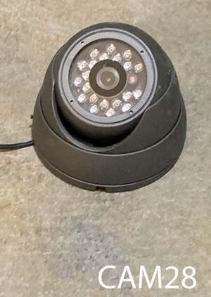 CAM28-Qty-1. Grey 3 ¾”D with red light 12Volt DC wired