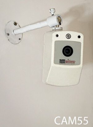 CAM55 - Qty-1.  Ivory camera with wall or ceiling adjustable bracket 4 ½”H x4”Deep x 2 ½”W