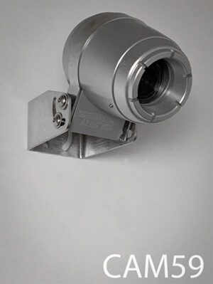CAM59 - Qty-2.  Silver metal camera with adjustable bracket 5”L x 3 ½”D