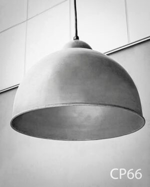 CP66- Qty-24. Grey Pendant 20” D c/w cord and mogul base socket. Industrial Commercial