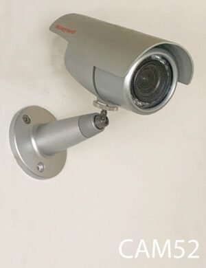 CAM52-Qty-4. Silver camera with adjustable wall mount bracket 5”L x 2 ½”D