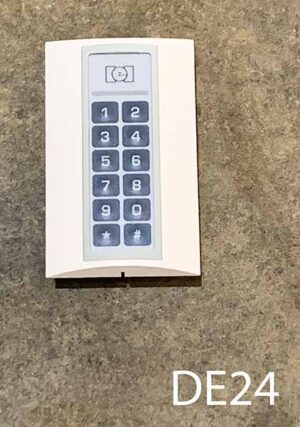 DE24-Qty-4. Ivory plastic pushbutton 4 ½”H x 2 3/4W