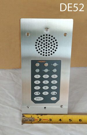 DE52-Qty-4  Stainless intercom 10”H x 4 ½”W with red light 12 volt DC