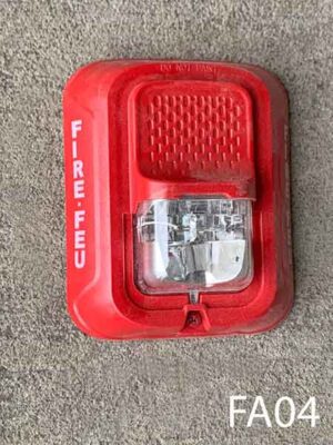 FA04-Qty-1. Red fire alarm signal device. 5 ½”H x 4 ½”W.