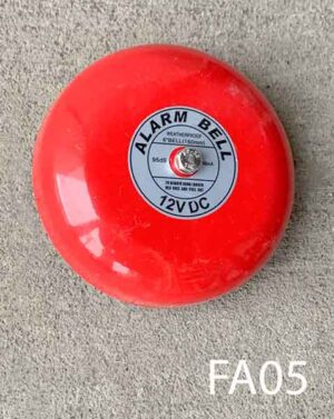 FA05-Qty-1. Red fire alarm bell 6”D