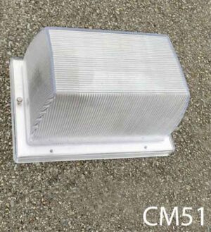 CM51-Qty-6. White plastic ceiling light, medium base c/w cord