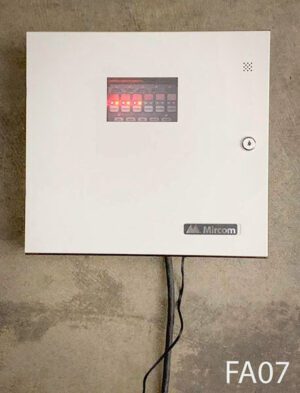 1)FA07-Qty-1. Fire alarm annunciator panel with 2 sets of working lights. 13 ¾”W x 12 5/8”H x 3 ¼”D. power cord and low voltage power supply.