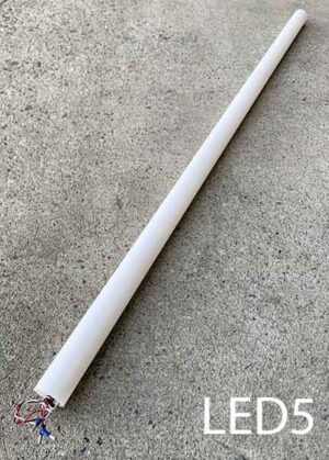 LED5-Qty-16. 51" acrylic tube with aluminum and hybrid Leds. 1 3/4" D