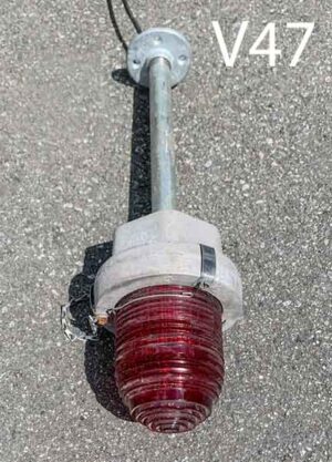 V47-Qty-4. Metal base with red light, 19" total length c/w cord.