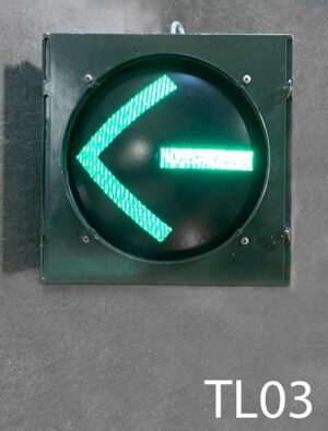 TL03-Qty-1. Traffic light of green arrow 14" x 14" c/w cord and hanging hook.