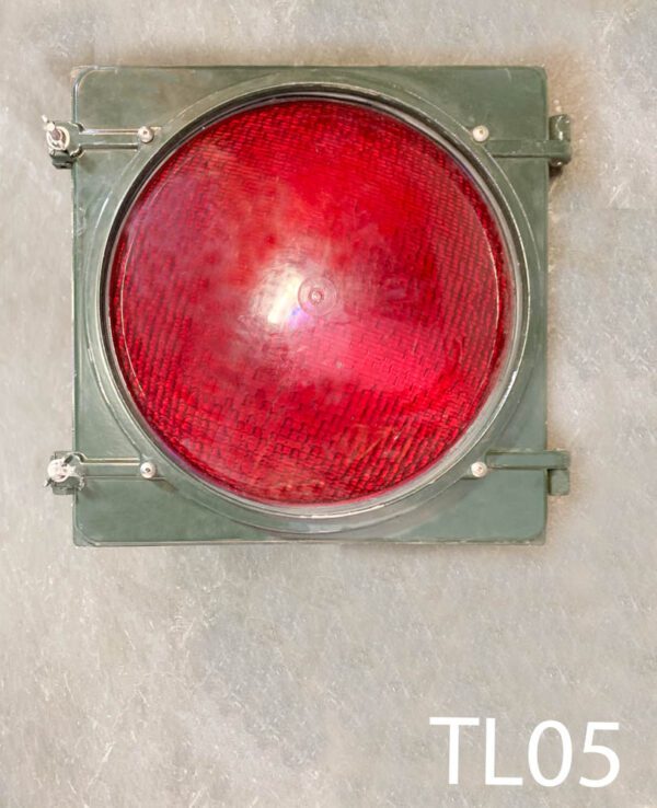 TL05- Qty-1.  Red traffic light 14" x 14" c/w cord and hanging hook.