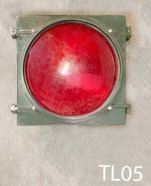 TL05-Qty-1. Red traffic light 14" x 14" c/w cord and hanging hook.